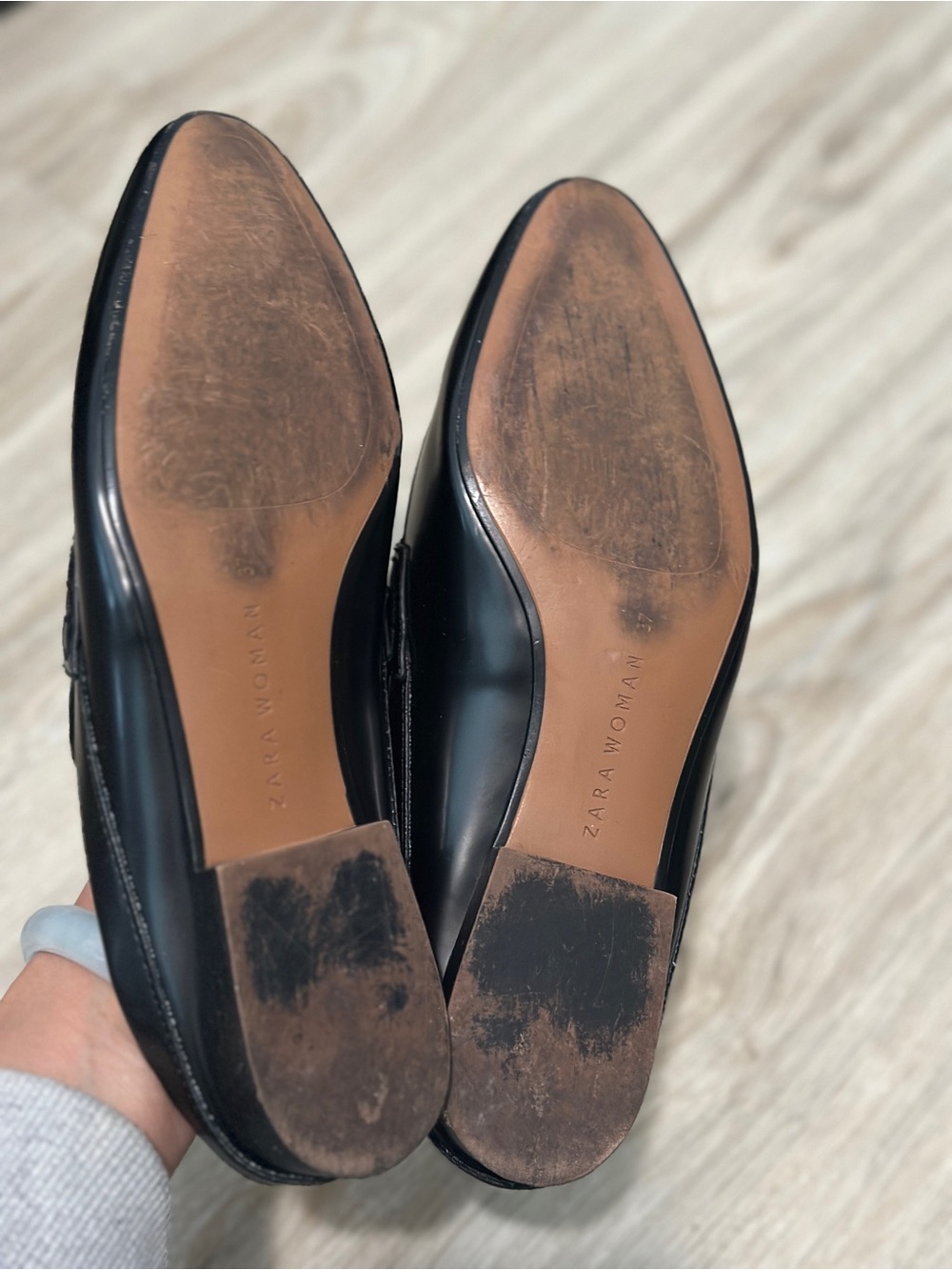 ZARA Black Lip Print Backless Loafers Mules Size 37 - Picture 3 of 8